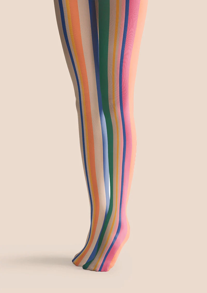 Viken Plan Neon Stripes Tights Hosiery Pantyhose