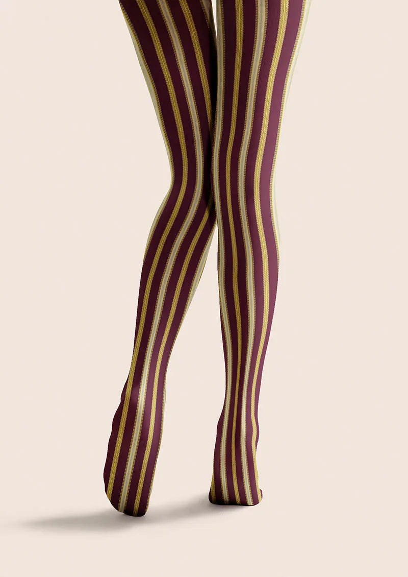 Viken Plan Retro Verticals Tights Hosiery Pantyhose