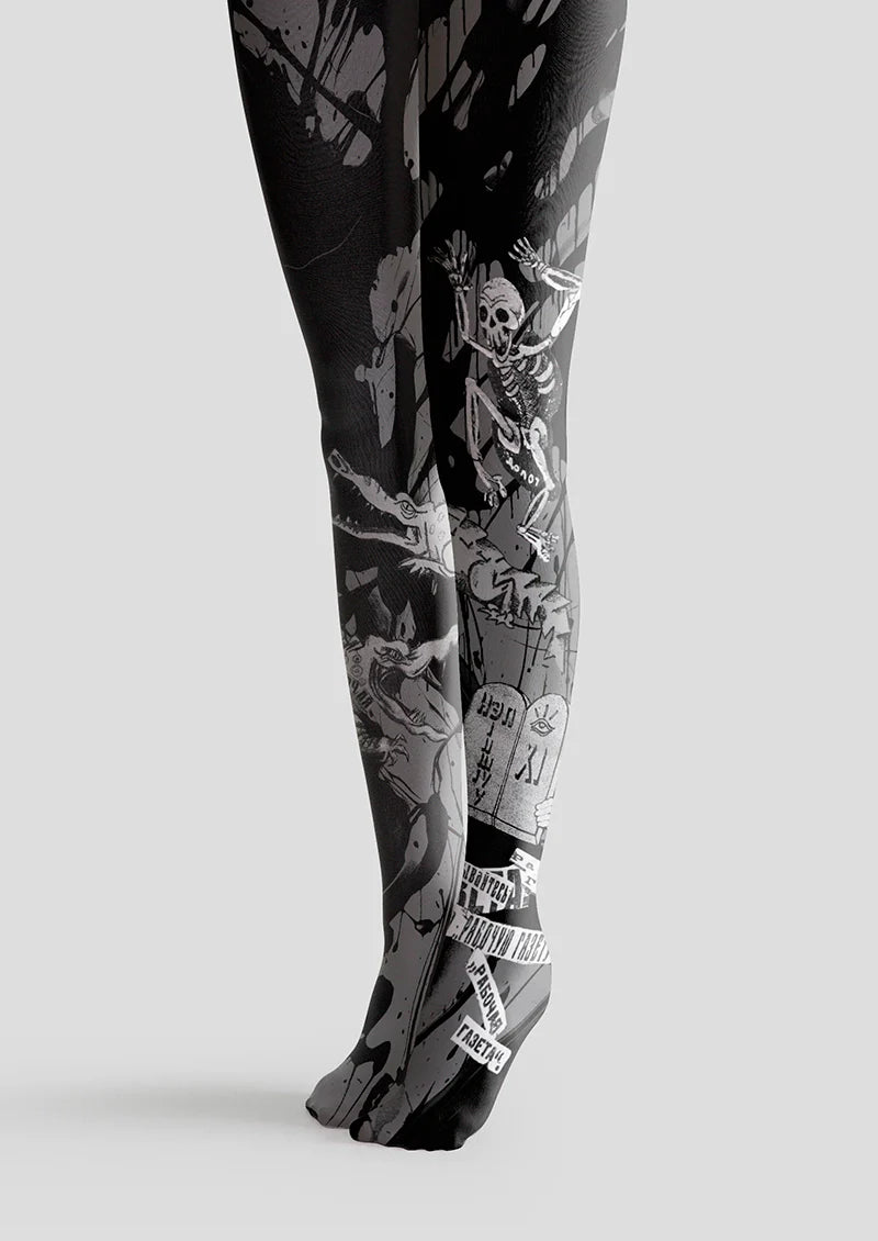 Viken Plan Skullgator Tights Hosiery Pantyhose