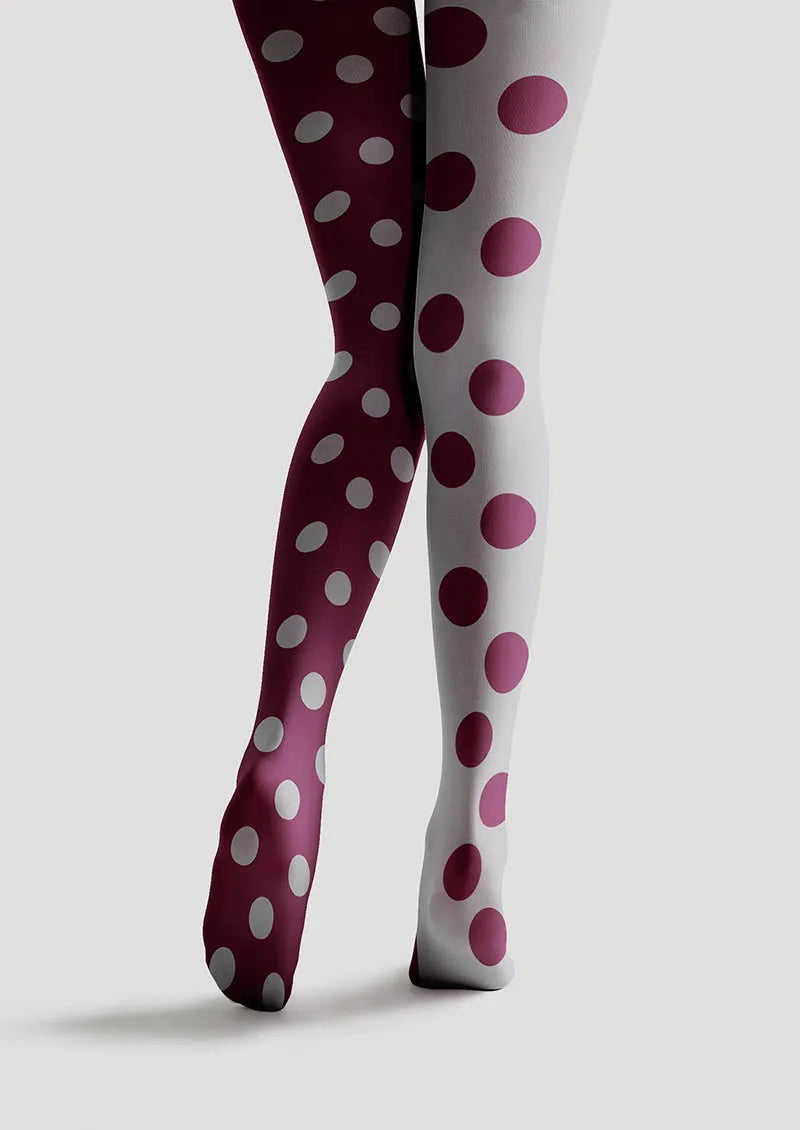 Viken Plan Dot Clash Tights Hosiery Pantyhose