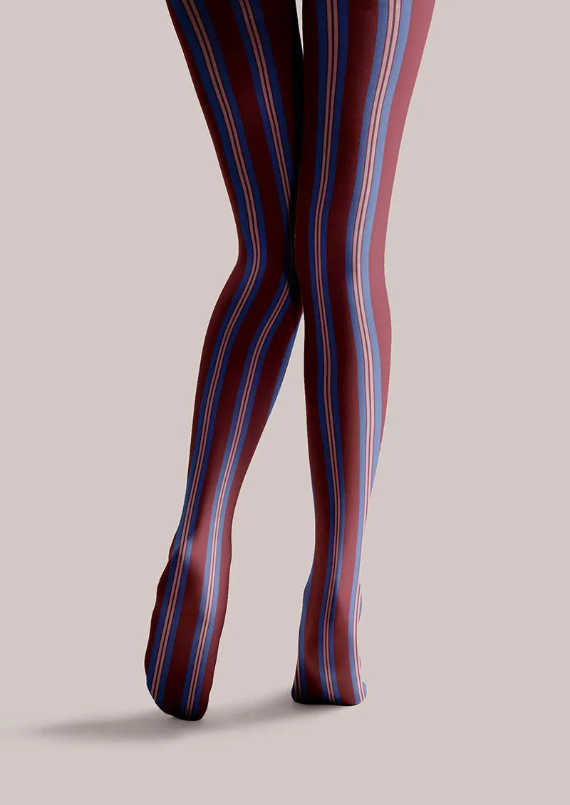 Viken Plan Geometric Art Vintage Groove Tights Hosiery Pantyhose
