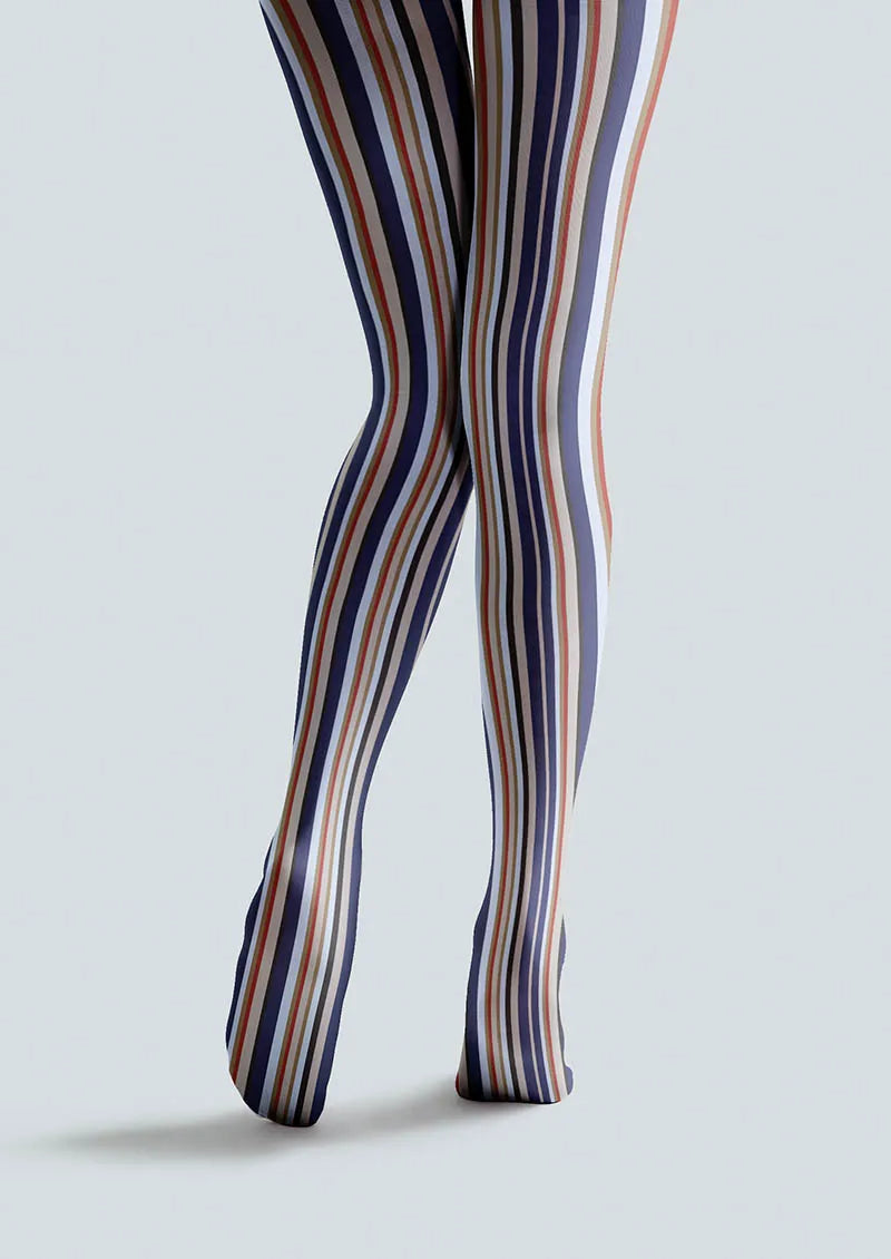Viken Plan Geometric Art Cool Stripes Tights Hosiery Pantyhose