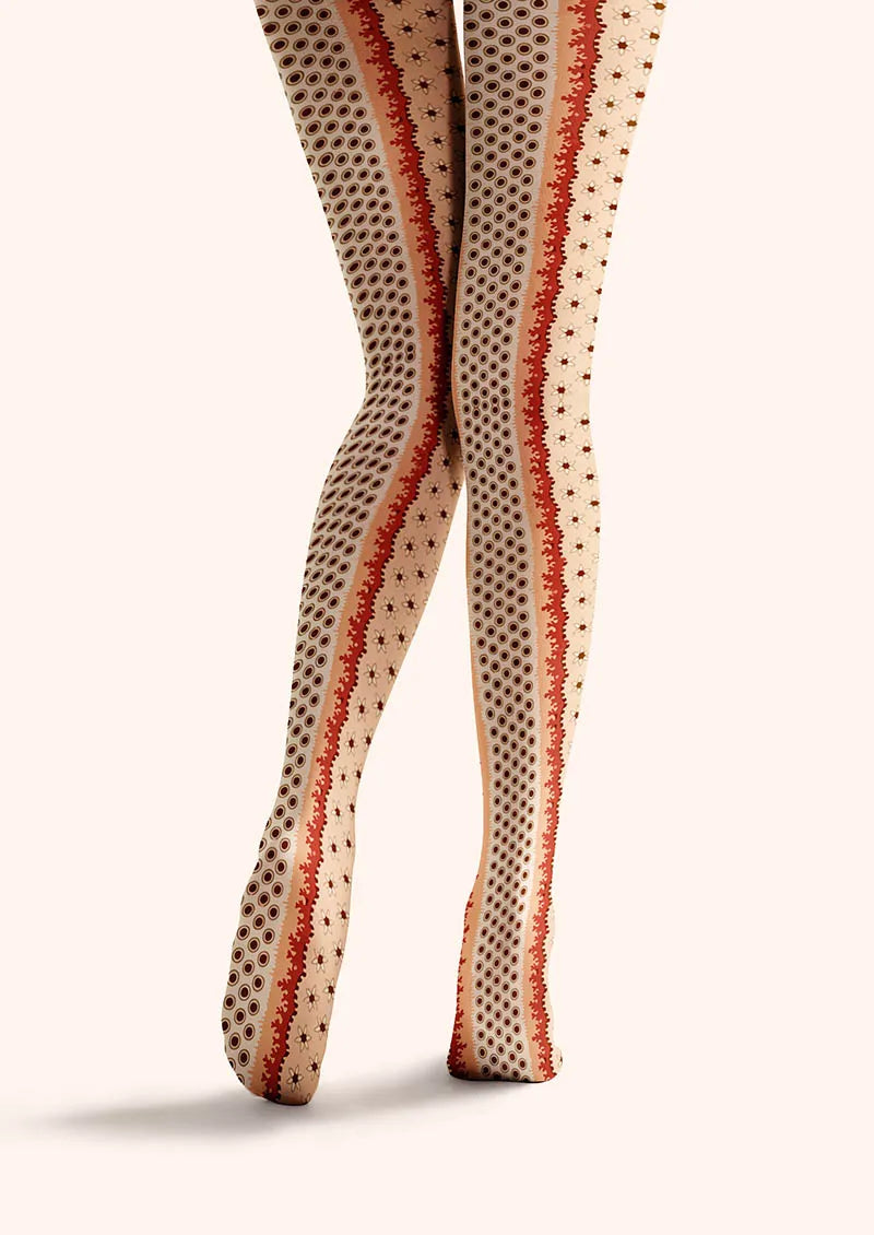 Viken Plan Dotline Stripes Tights Hosiery Pantyhose