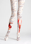 Viken Plan Fun art Print Tights Quirky Pantyhose/Tights [Crabs and prawns]
