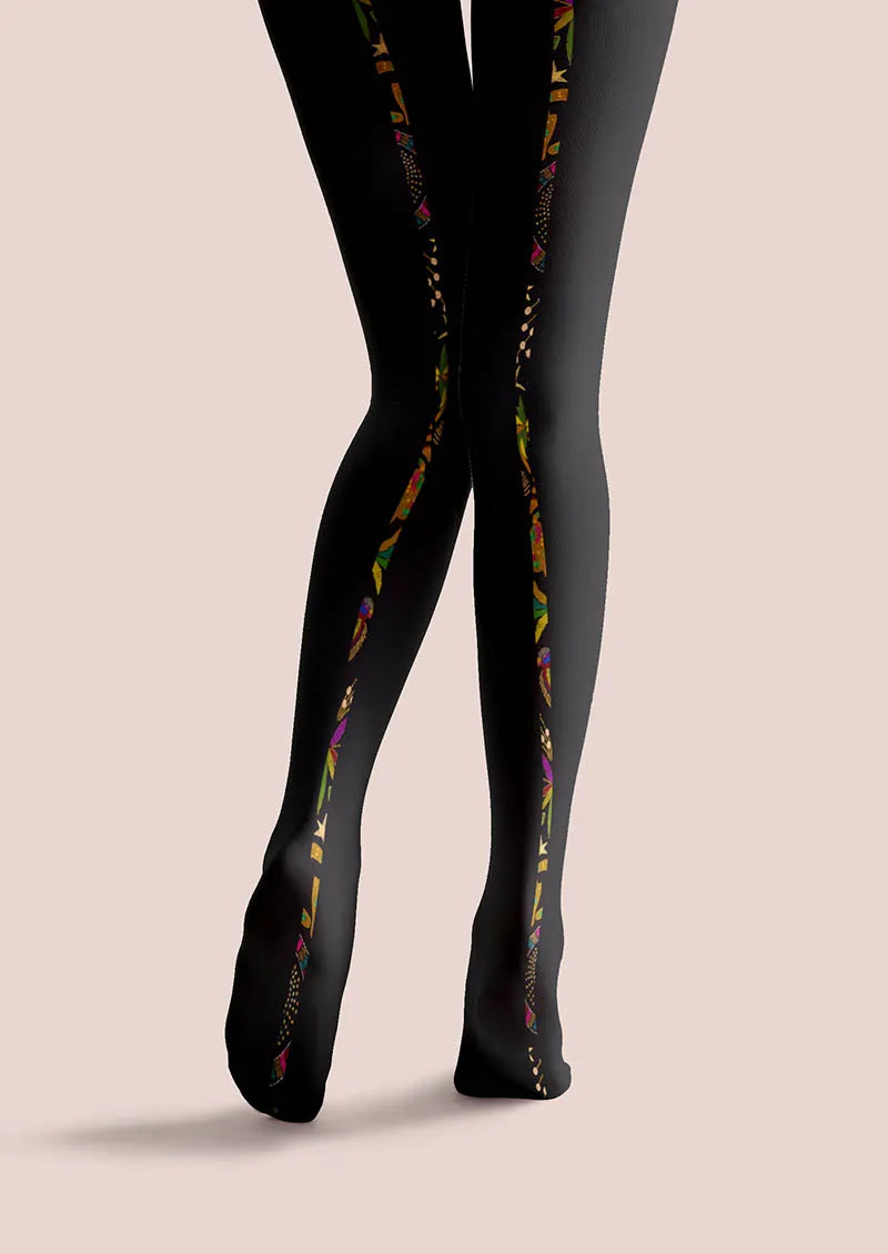 Viken Plan Mystic Tropical Night Tights Hosiery Pantyhose