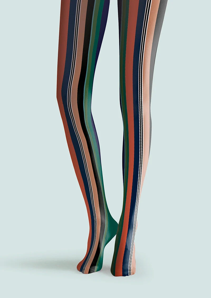 Viken Plan Dusty Striped Tights Hosiery Pantyhose