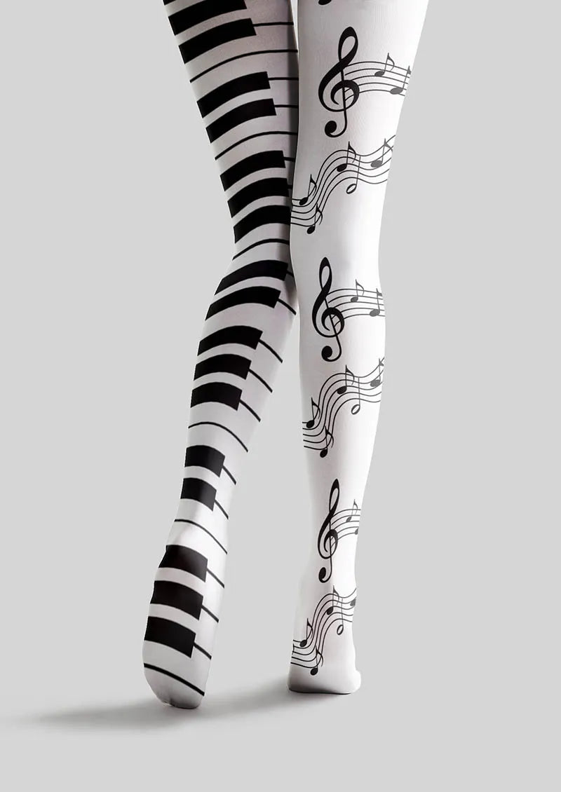 Viken Plan Musical elements Music Lines Tights Hosiery Pantyhose