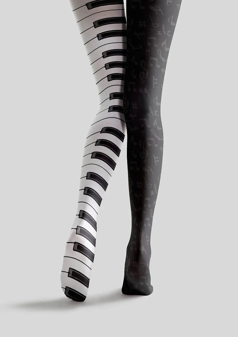 Viken Plan Musical elements Piano Keys Tights Hosiery Pantyhose