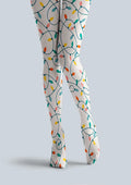 Viken Plan Christmas Fun Art Snowy Night Lanterns Tights Hosiery Pantyhose