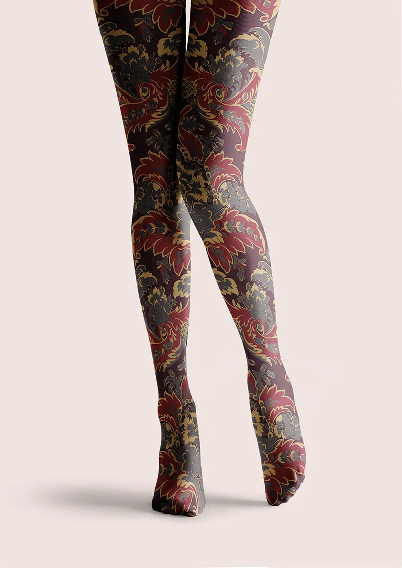 Viken Plan Baroque Bloom Golden Age Tights Hosiery Pantyhose