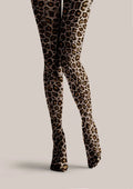 Viken Plan Classic Leopard Tights Hosiery Pantyhose