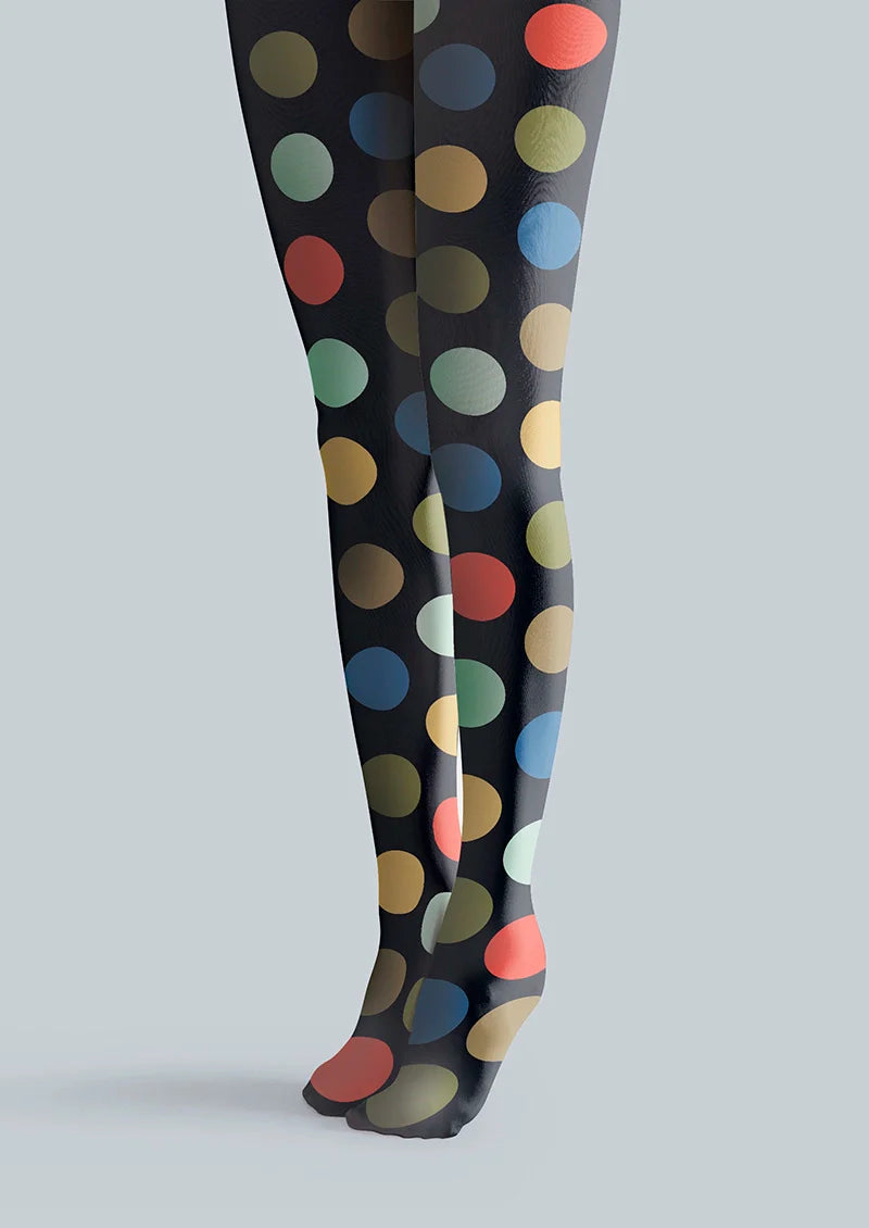 Viken Plan Colorful Polka Dots Tights Hosiery Pantyhose