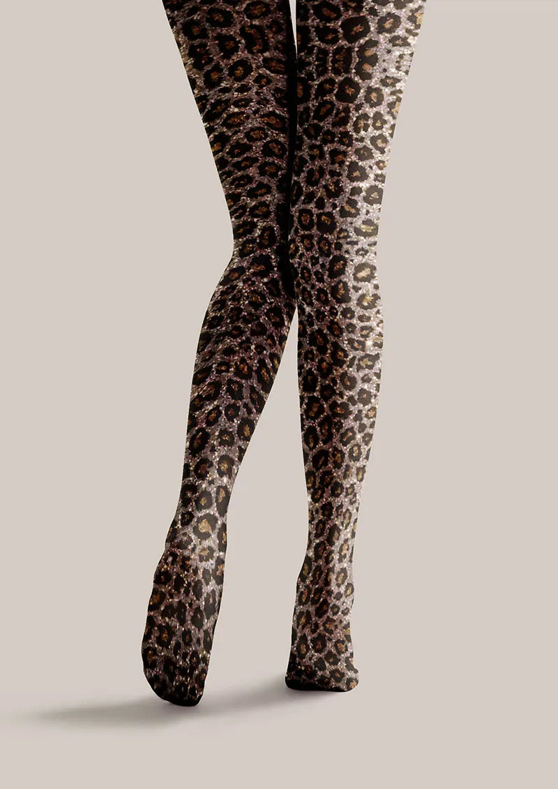 Viken Plan Classic Leopard Tights Hosiery Pantyhose