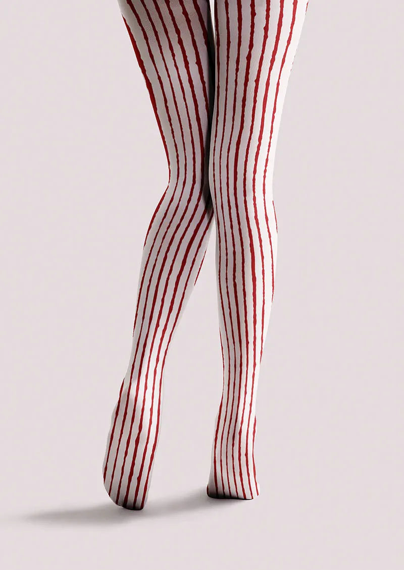 Viken Plan Red Spiral Tights Hosiery Pantyhose