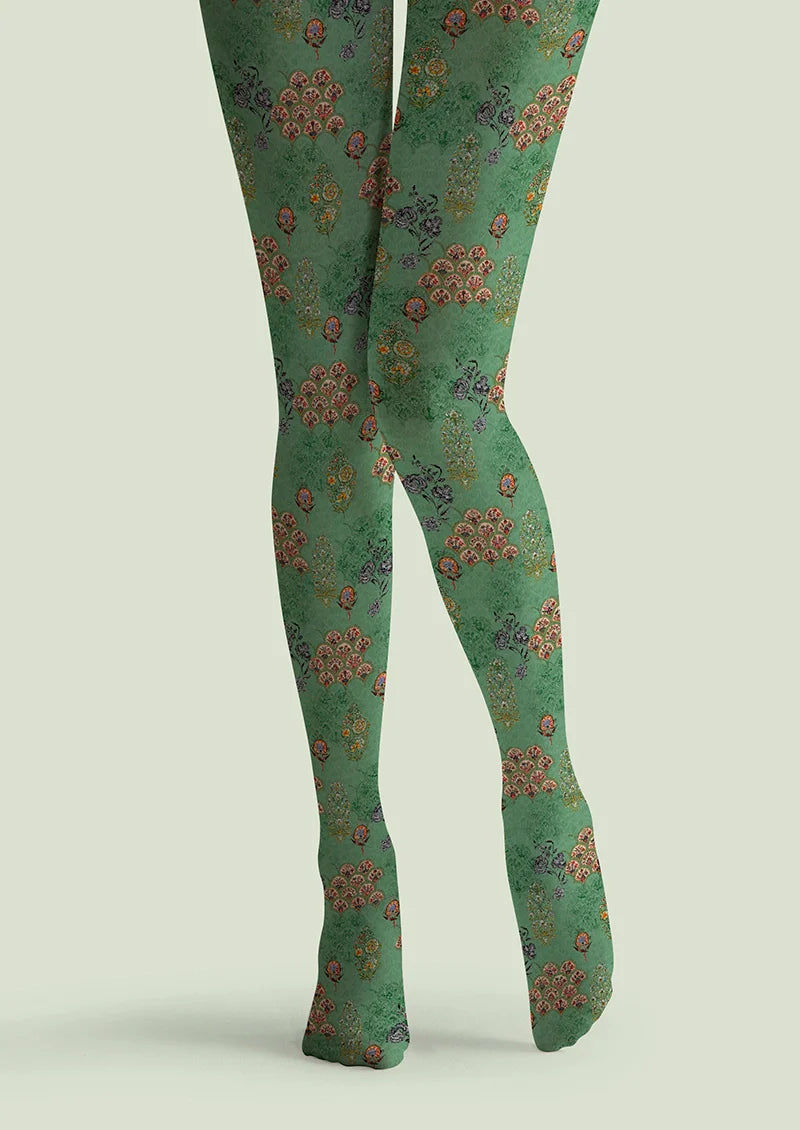 Viken Plan Classic Fan Rib Tights Hosiery Pantyhose