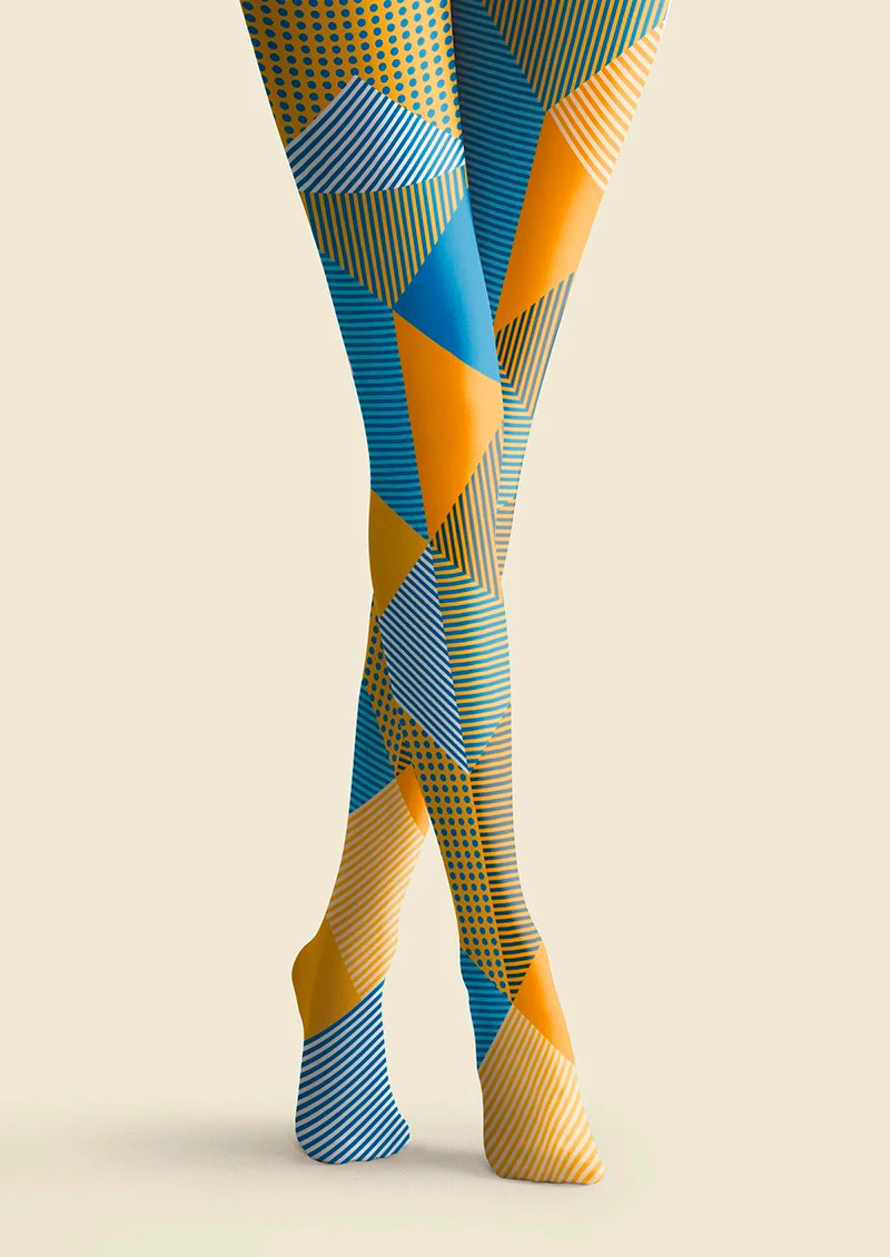 Viken Plan Lemon & Lakeside Tights Hosiery Pantyhose