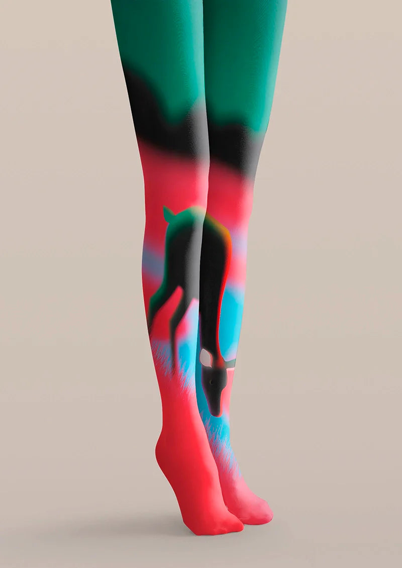 Viken Plan Psychedelic deer Tights Hosiery Pantyhose