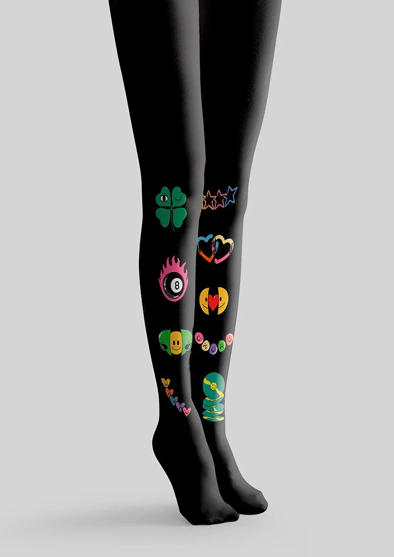 Viken Plan Fun Patterns Tights Hosiery Pantyhose