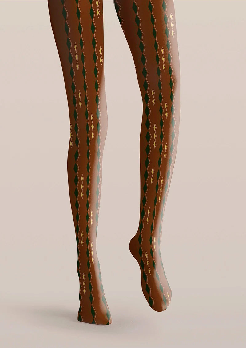 Viken Plan Diamond stripes Tights Hosiery Pantyhose