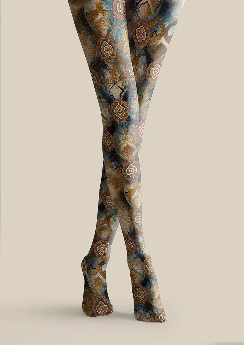 Viken Plan Lacquer Bloom Tights Hosiery Pantyhose