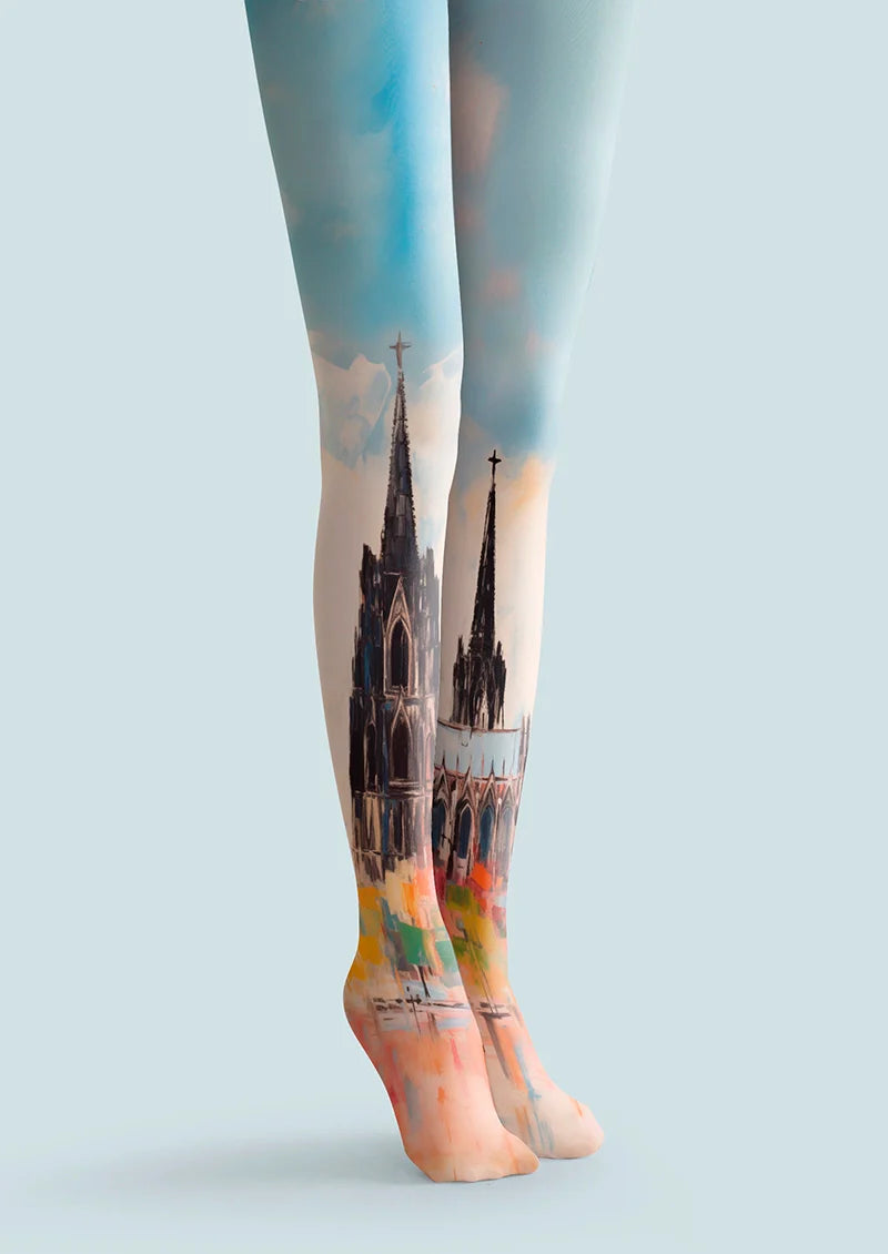 Viken Plan Cologne Cathedral Tights Hosiery Pantyhose