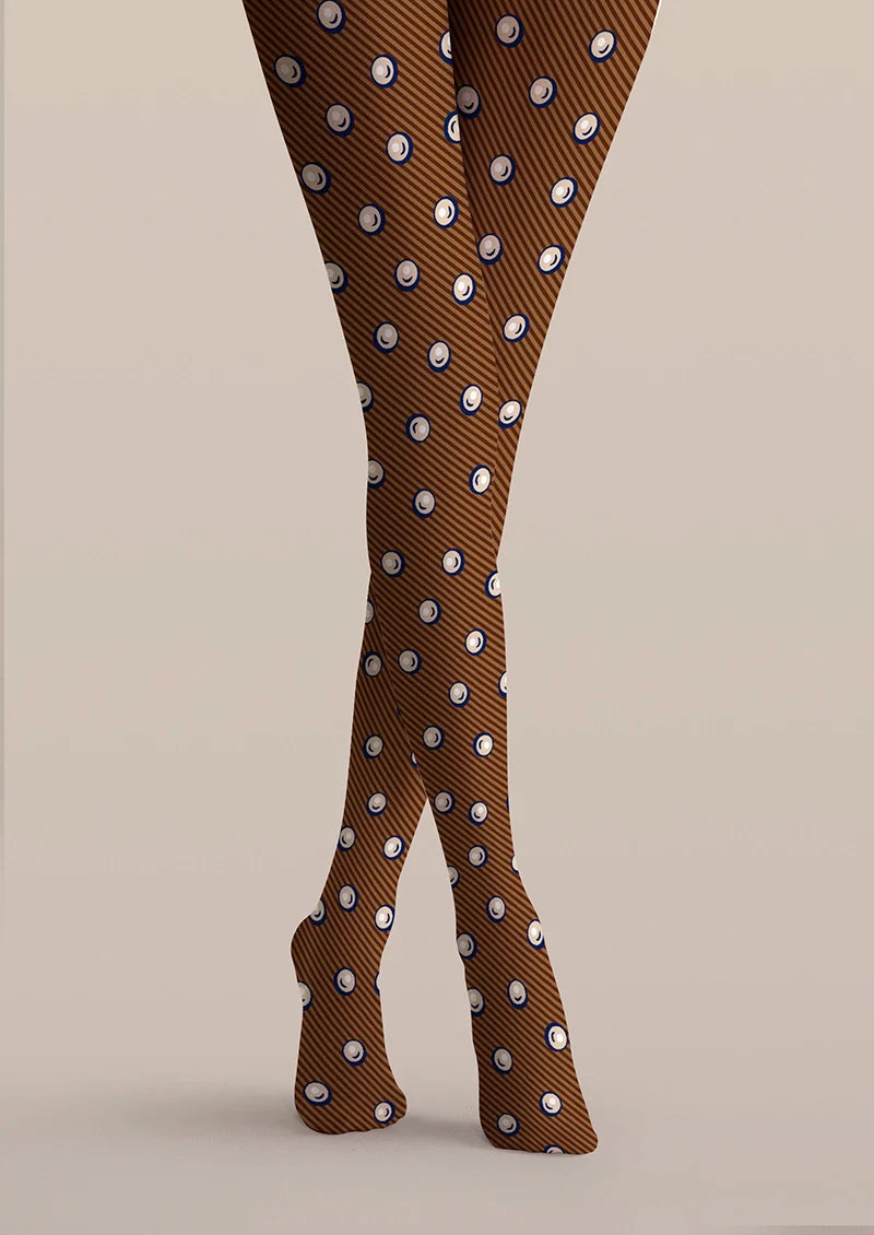 Viken Plan Pearl Polka Dots Tights Hosiery Pantyhose