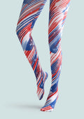 Viken Plan Art Print Tights Personality Pantyhose/Tights [US Stars Stripes]