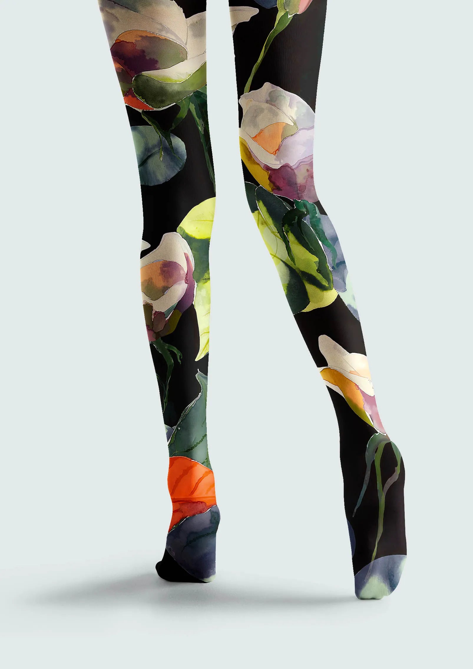 Viken Plan Fashion Printed Tights Personality Pantyhose/Tights [Ink Garden]