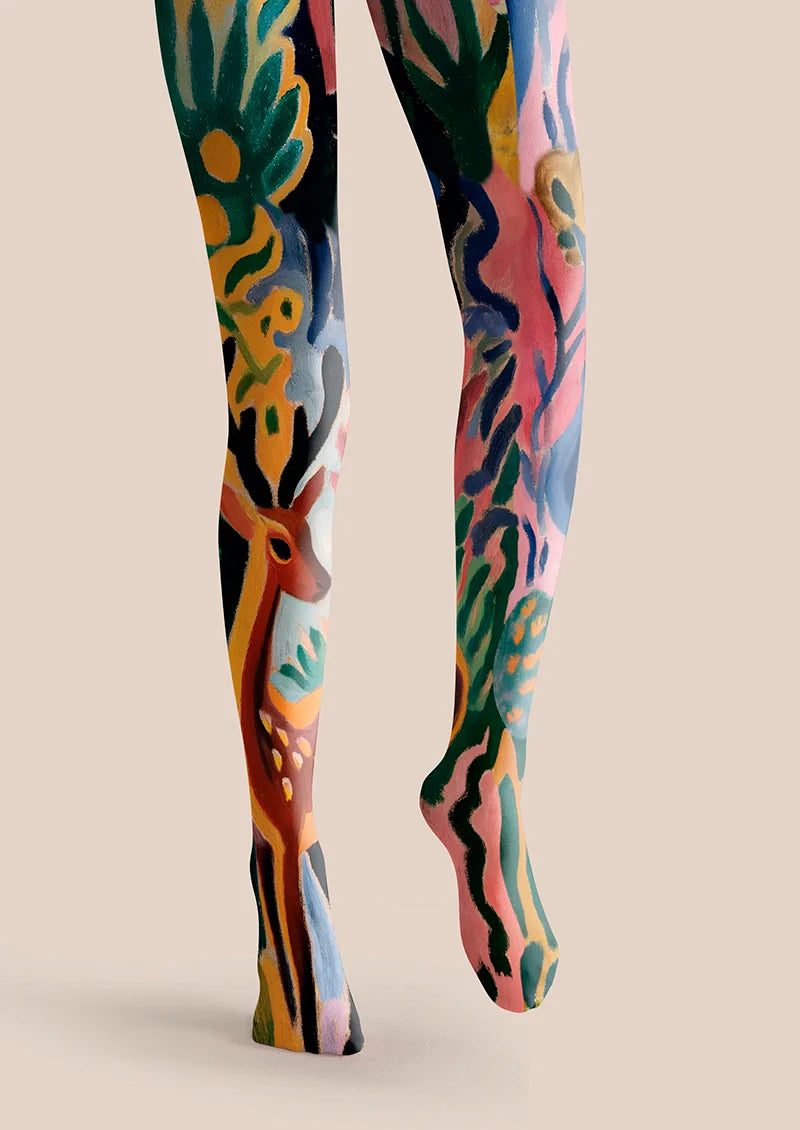 Viken Plan Deer whisper Meadow Tights Hosiery Pantyhose