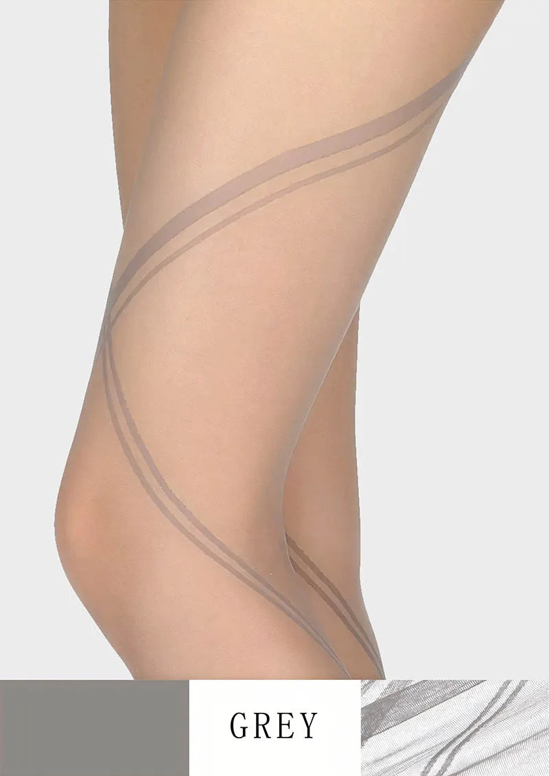 Viken Plan Black bandage stripes Tights Hosiery Pantyhose