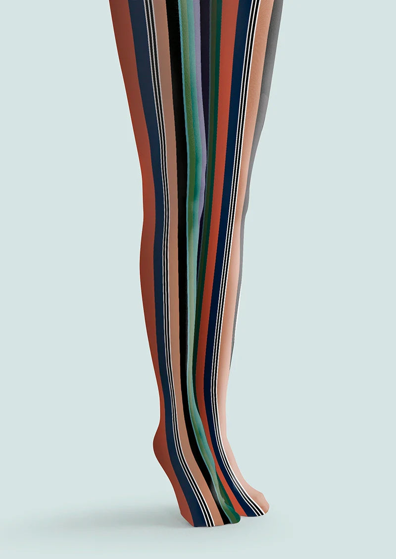 Viken Plan Dusty Striped Tights Hosiery Pantyhose