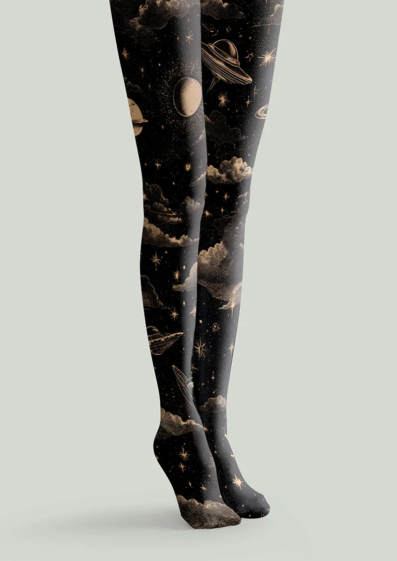 Viken Plan Flying Saucer Night Tights Hosiery Pantyhose