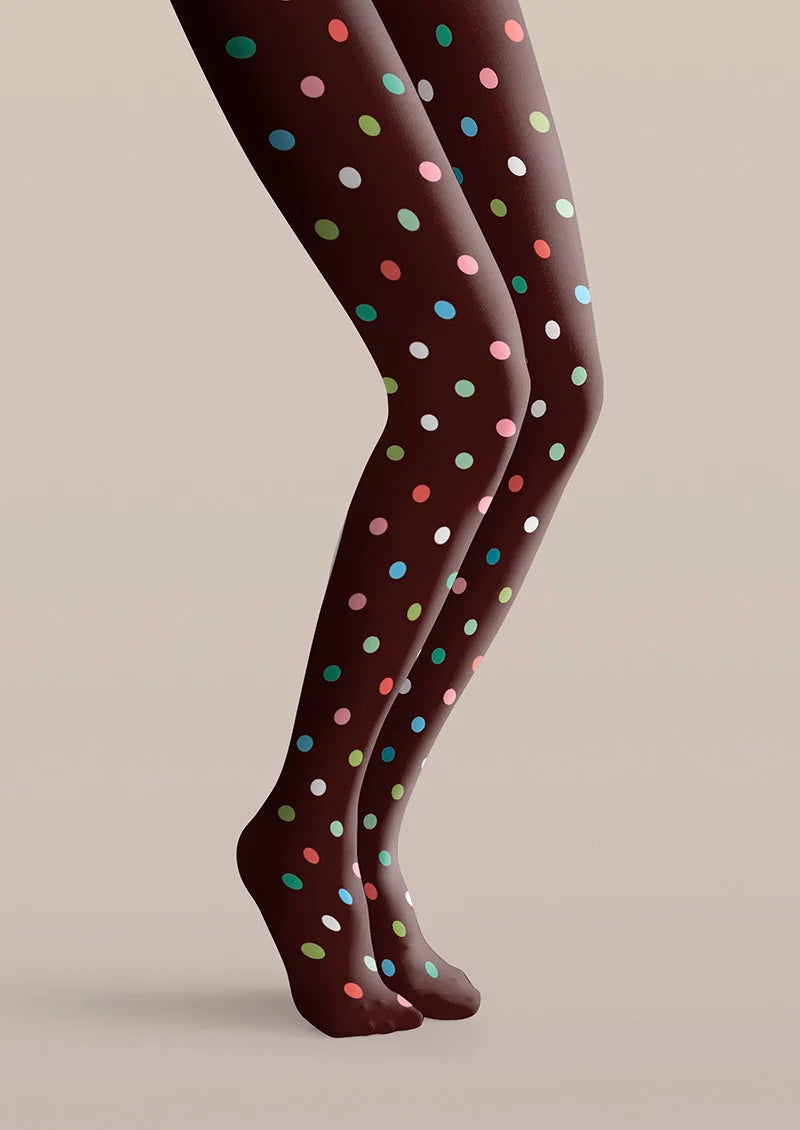 Viken Plan Colorful Polka Dots Tights Hosiery Pantyhose