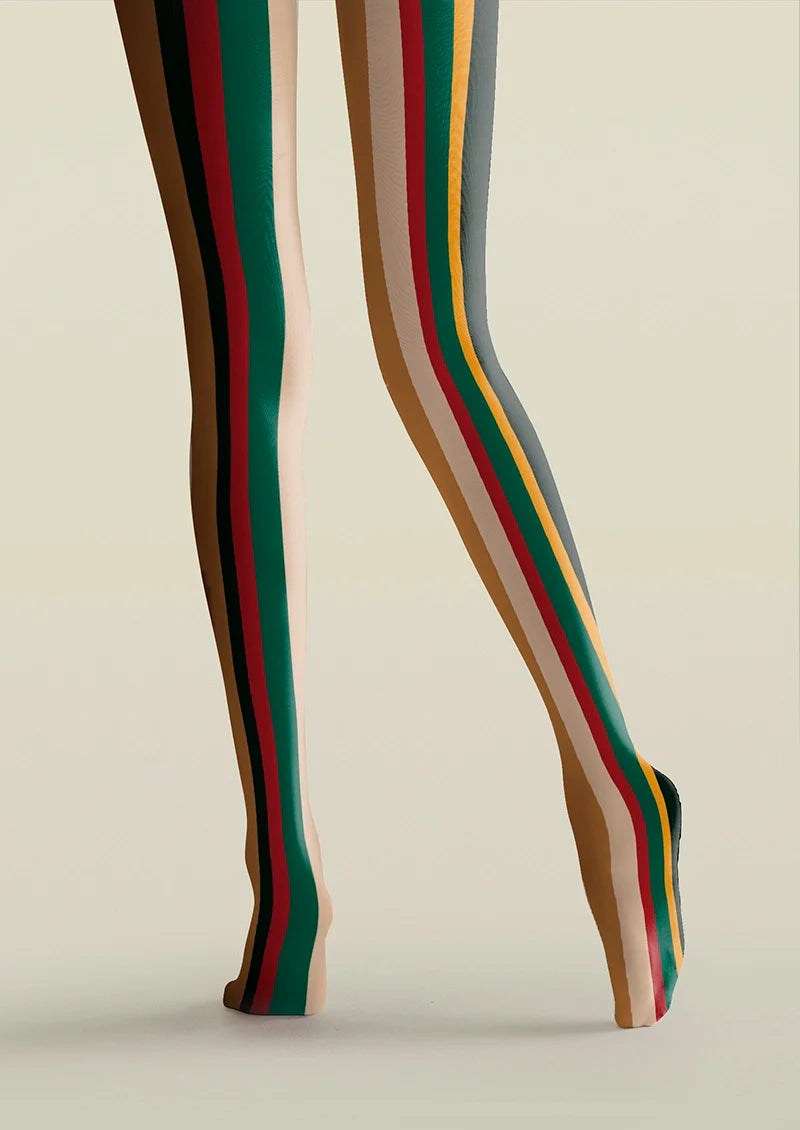 Viken Plan Christmas rhythm stripes Tights Hosiery Pantyhose
