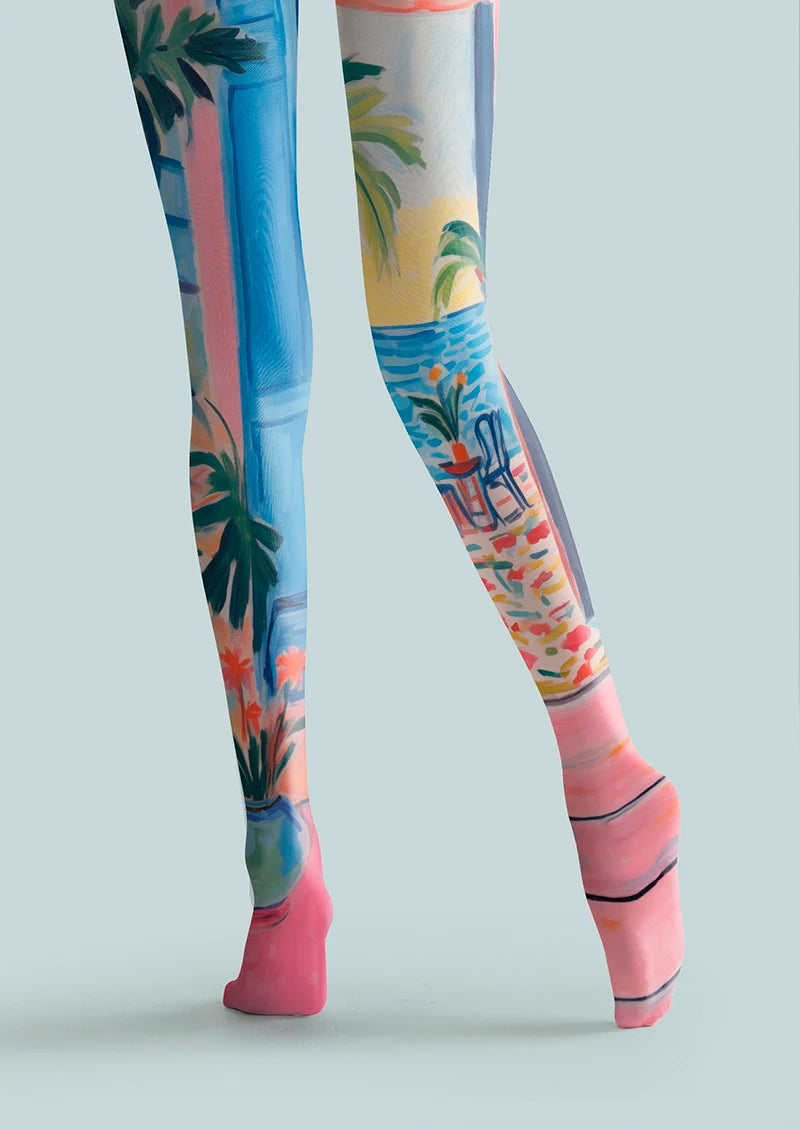 Viken Plan Beach Holiday Tights Hosiery Pantyhose