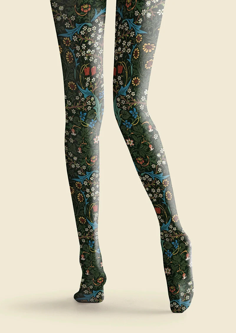 Viken Plan William Morris Florals Tights Hosiery Pantyhose
