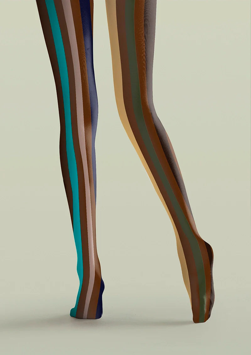Viken Plan Dust Light Stripes Tights Hosiery Pantyhose