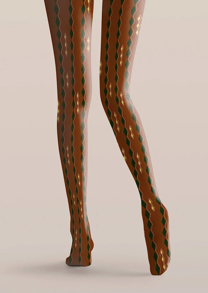 Viken Plan Diamond stripes Tights Hosiery Pantyhose