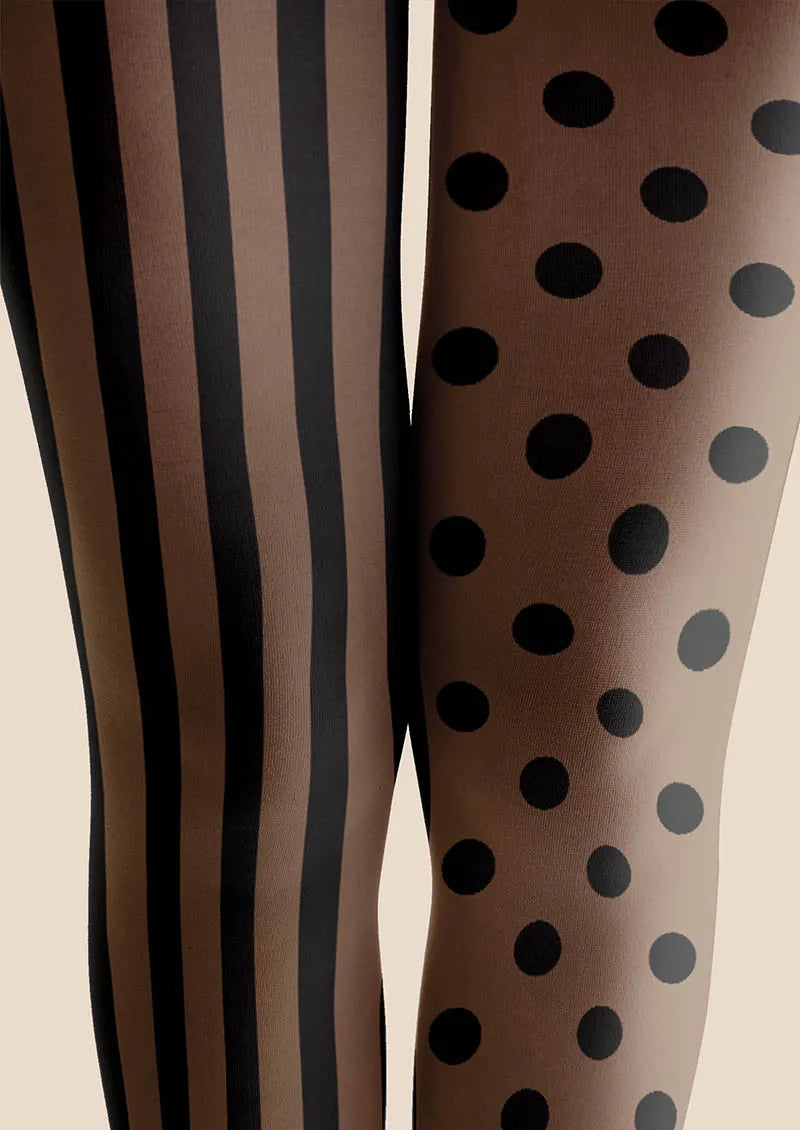 Viken Plan Latte Stripes Tights Hosiery Pantyhose