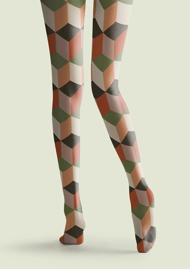 Viken Plan Retro Blocks Tights Hosiery Pantyhose