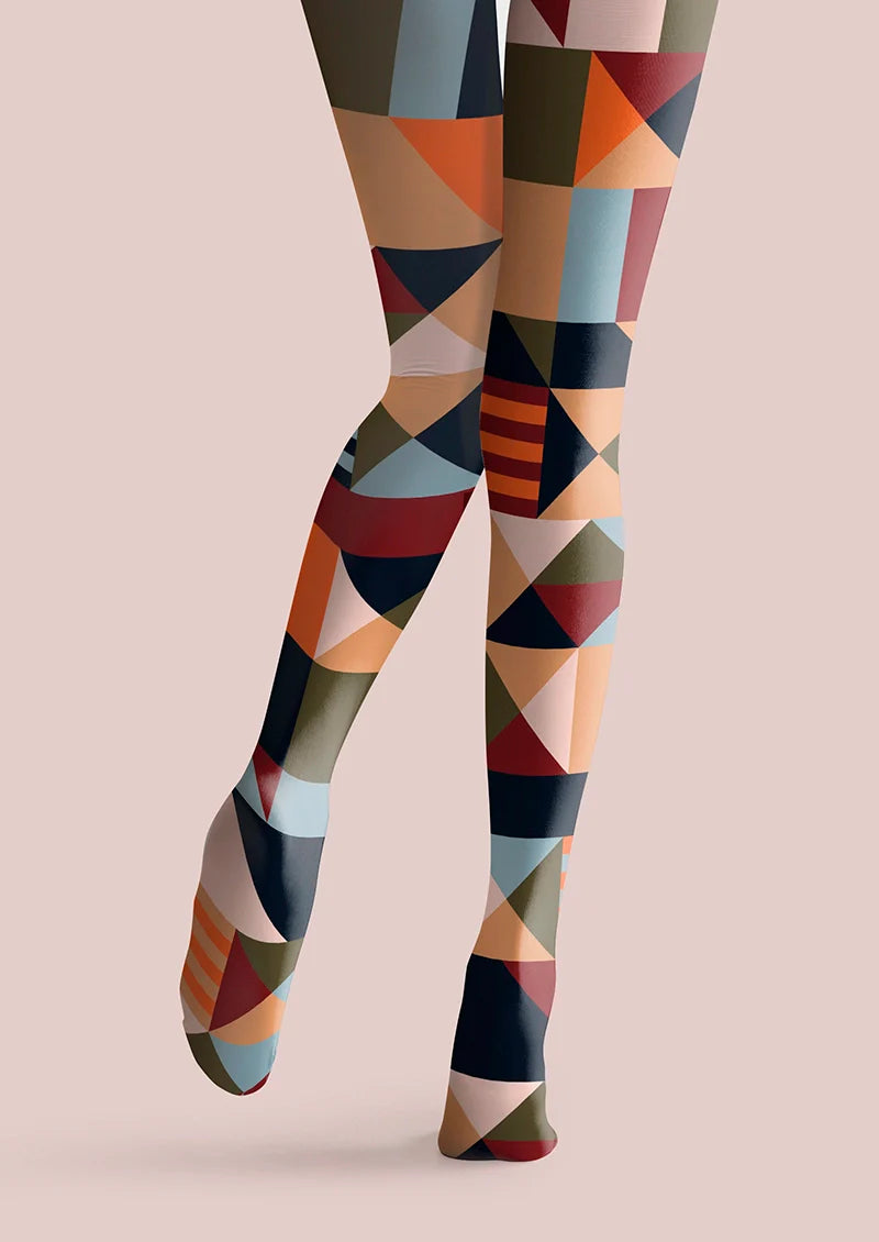 Viken Plan Gypsy Check Tights Hosiery Pantyhose