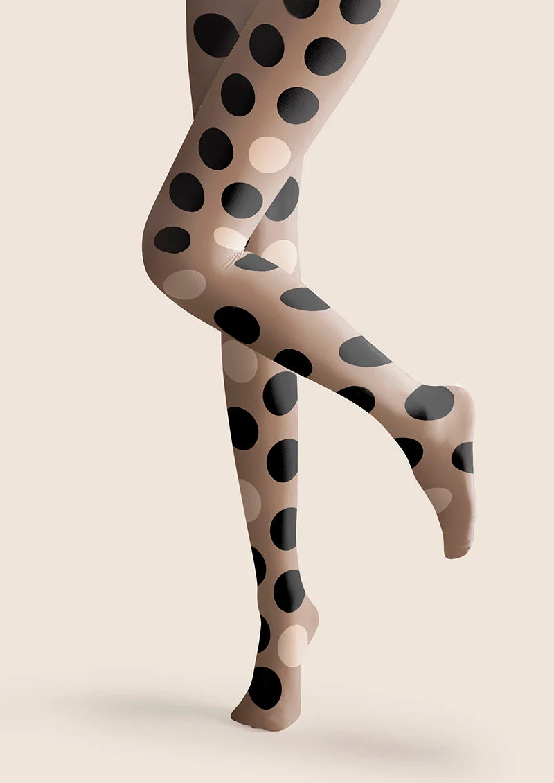 Viken Plan Bubble Tea Polka Dots Tights Hosiery Pantyhose