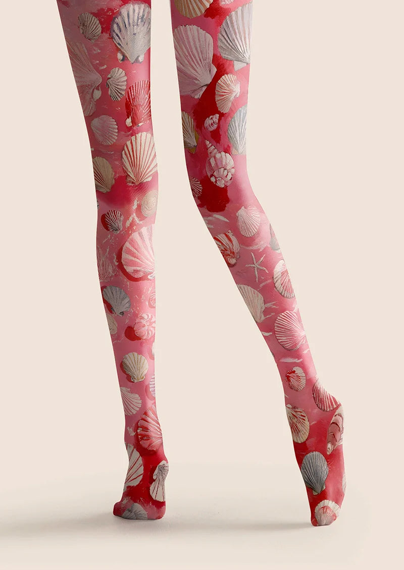 Viken Plan Pink Shell Tights Hosiery Pantyhose