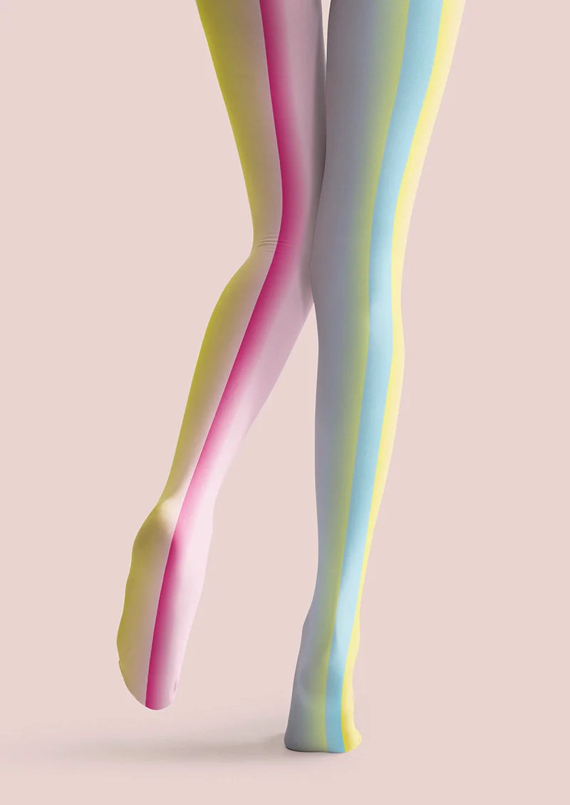 Viken Plan Rainbow Light stripes Tights Hosiery Pantyhose