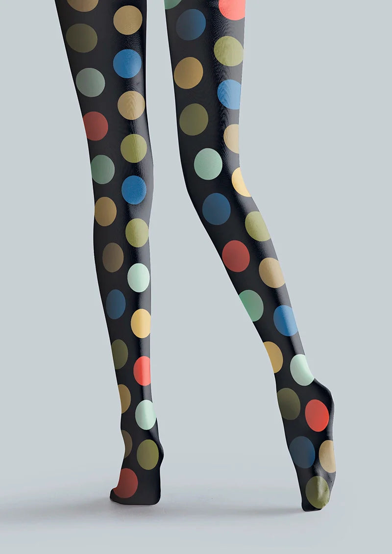 Viken Plan Colorful Polka Dots Tights Hosiery Pantyhose