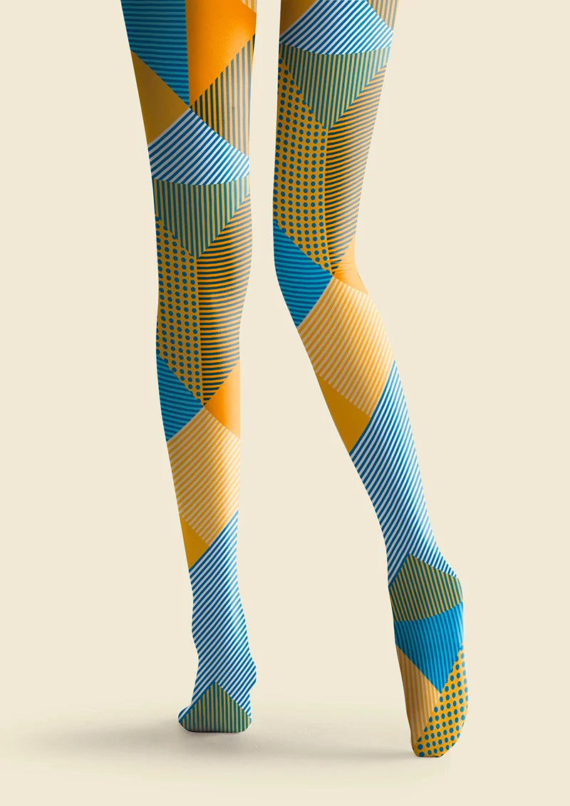 Viken Plan Lemon & Lakeside Tights Hosiery Pantyhose