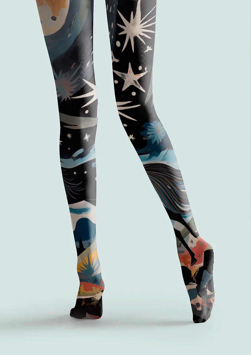 Viken Plan Stardust Horse Trail Tights Hosiery Pantyhose