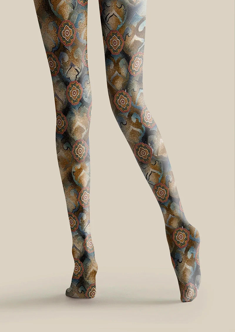Viken Plan Lacquer Bloom Tights Hosiery Pantyhose