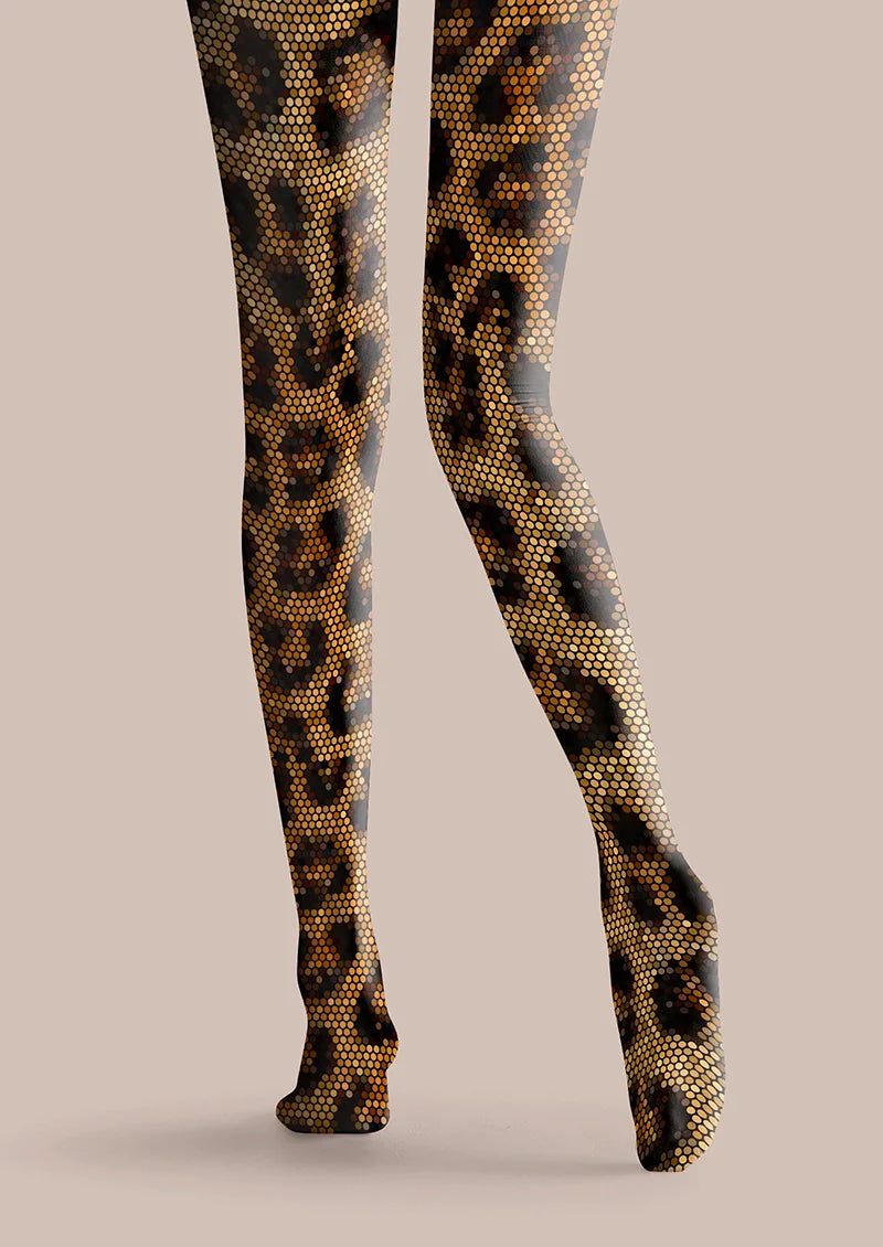 Viken Plan Classic Fashion Print Tights Personalized Pantyhose/Tights [Neon Hunt]