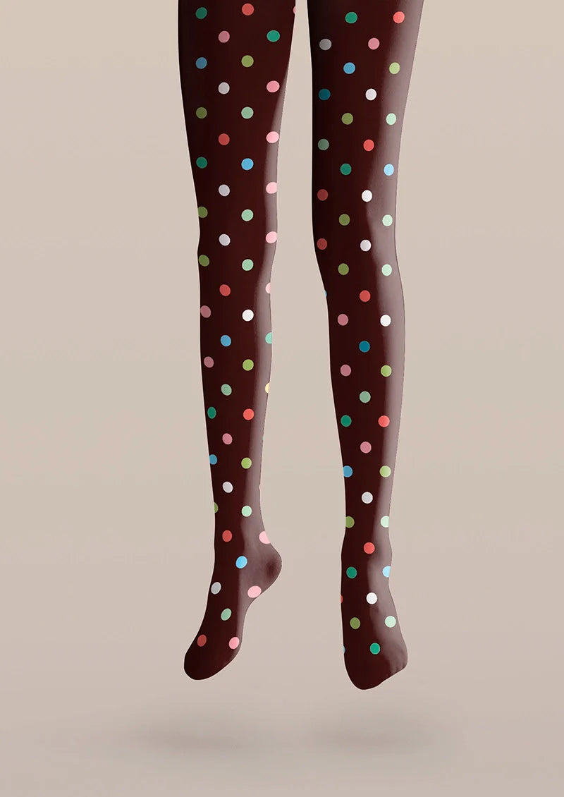 Viken Plan Colorful Polka Dots Tights Hosiery Pantyhose